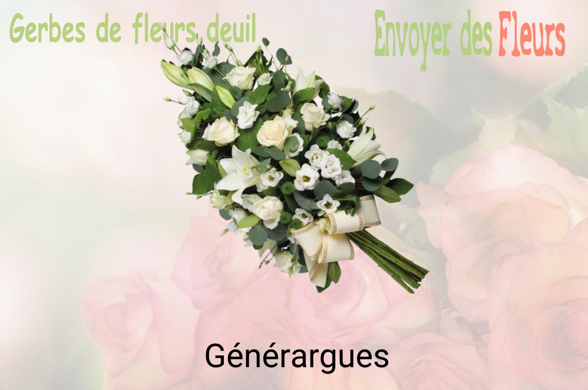 Gerbe de fleurs de deuil livrée à Générargues